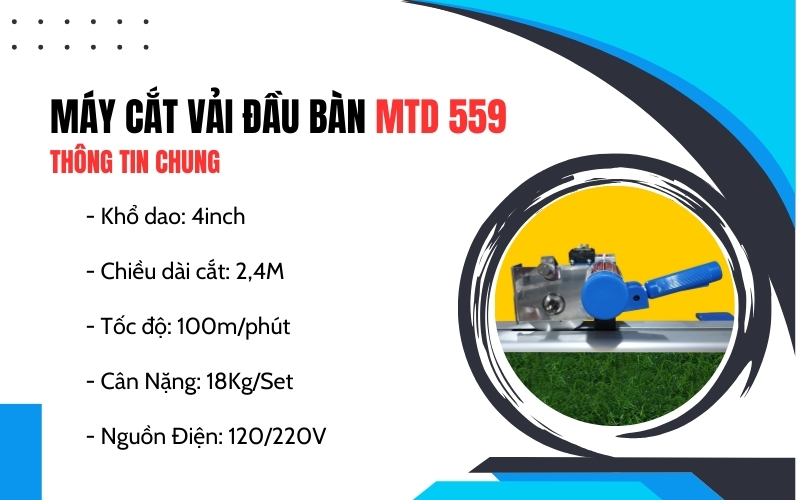 Máy cắt vải MTD 559, chiều dài 2.8m