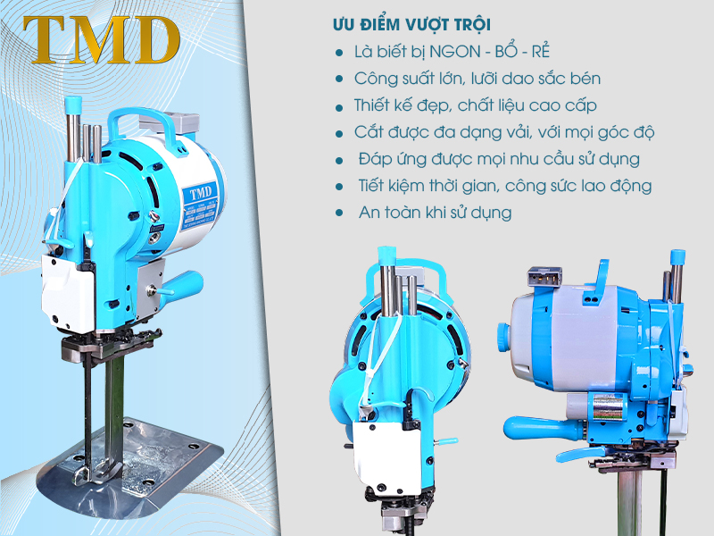ưu điểm Máy cắt vải đứng công suất lớn TMD-08
