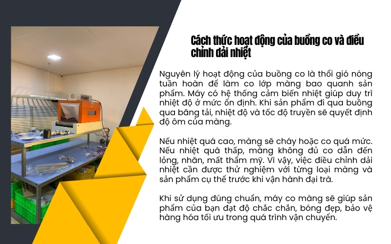 Cách thức hoạt động của buồng co và điều chỉnh dải nhiệt