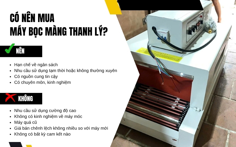 Có nên mua máy bọc màng thanh lý