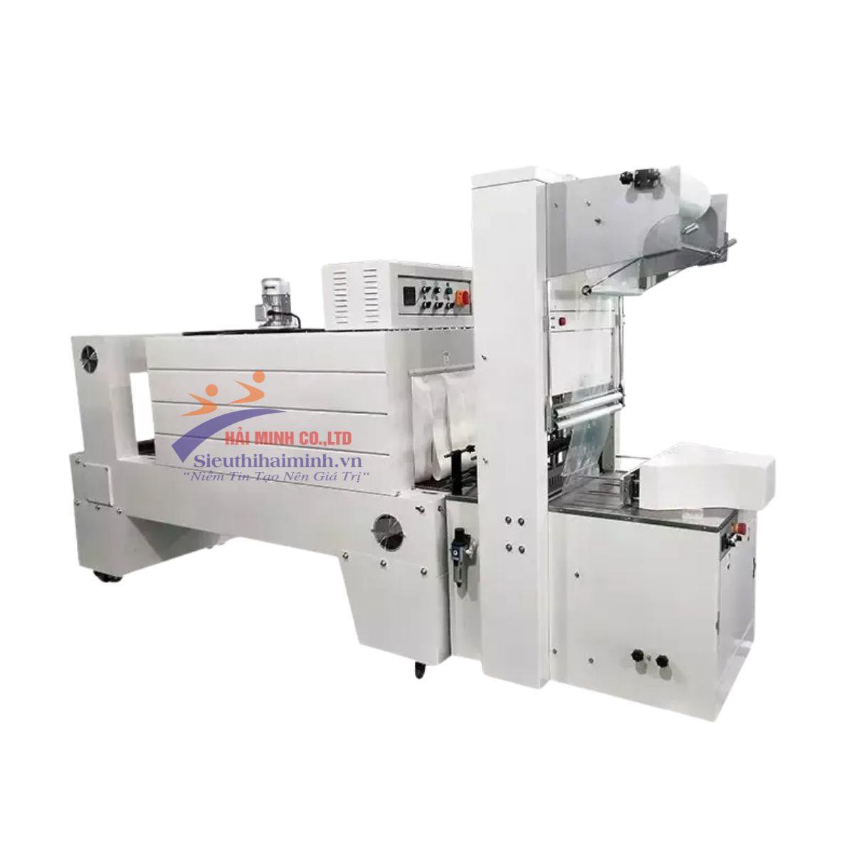 Máy co màng lốc chai bán tự động (Thiên phú)