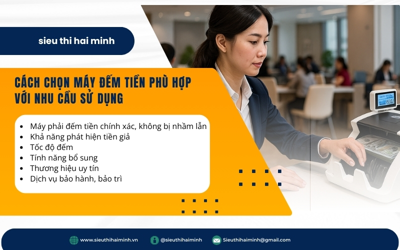 Cách chọn máy đếm tiền phù hợp với nhu cầu sử dụng