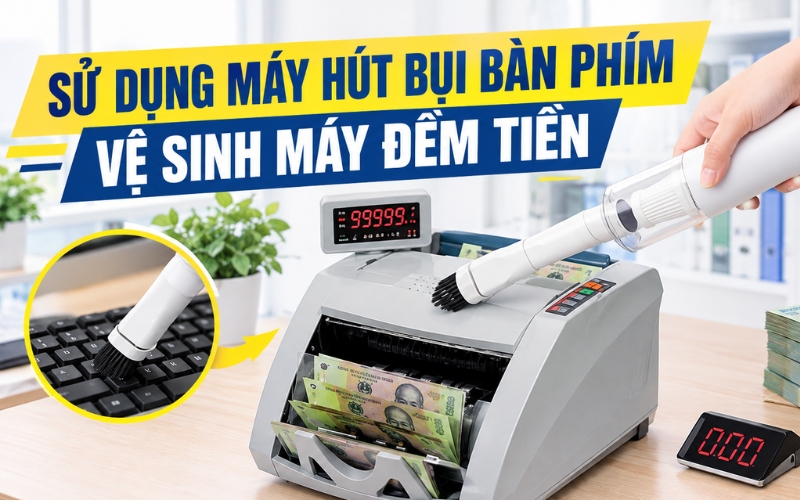Sử dụng máy hút bụi bàn phím