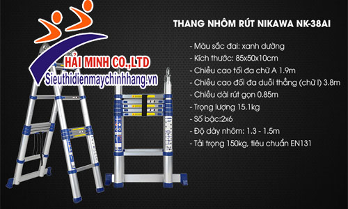 Thang nhôm Nikawa NK-38AI-Pri