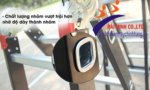 Thang nhôm gấp 4 khúc Nikawa NKG-45 sử dụng nhôm dày dặn