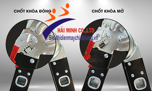Thang nhôm gấp 4 khúc Nikawa NKG-45 có chố khóa an toàn