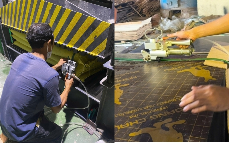 Cách chọn máy đóng đai thùng với hàng hóa nặng