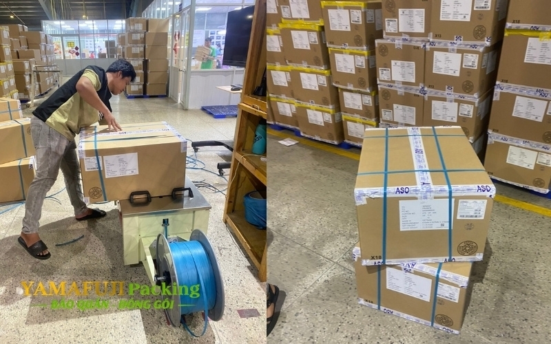 Chọn máy đóng đai thùng cho hàng hóa nhẹ