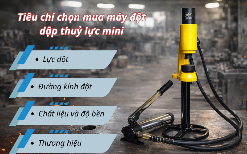 Vì sao nên chọn máy đột dập thủy lực mini?