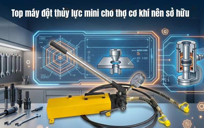 Top máy đột thủy lực mini cho thợ cơ khí nên sở hữu