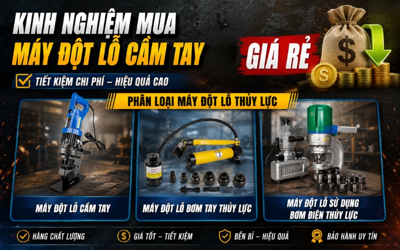 Kinh nghiệm chọn mua máy đục lỗ thuỷ lực phù hợp