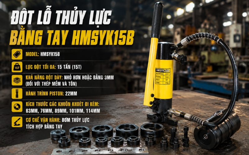 Thông số kỹ thuật của đột lỗ SYK-15 