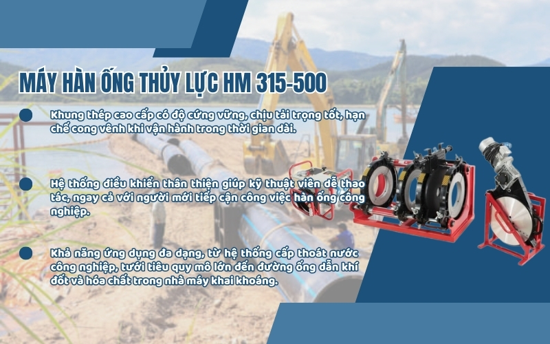 Máy hàn ống thủy lực HM 315-500