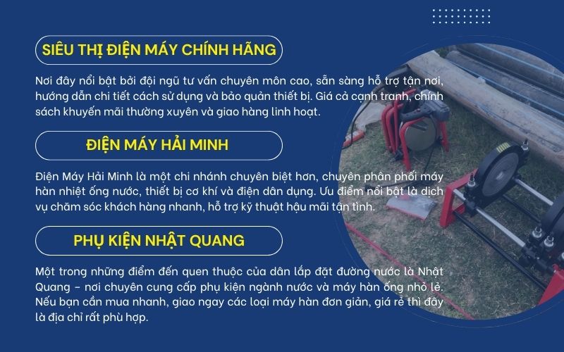 Địa chỉ bán máy hàn ống nhựa tại Hà Nội