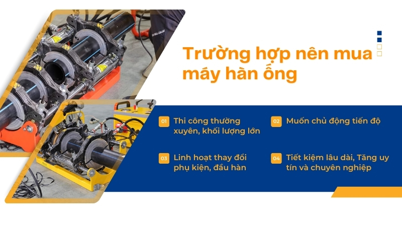 Trường hợp nên mua máy hàn ống
