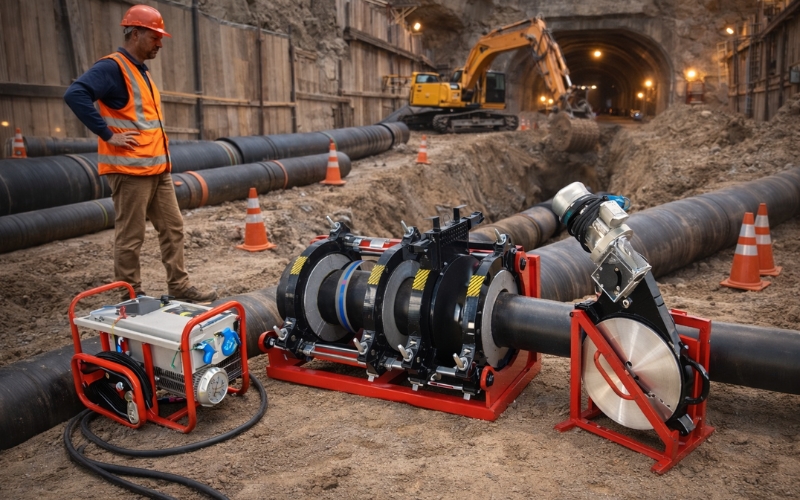 công trình ống ngầm yêu cầu máy hàn ống chất lượng cao