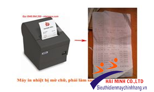 Máy in nhiệt bị mờ chữ