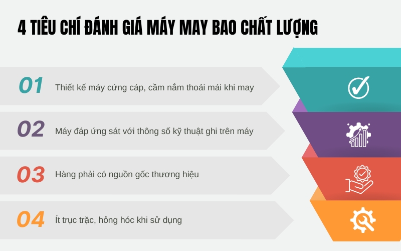 4 tiêu chí đánh giá một chiếc máy may bao chất lượng