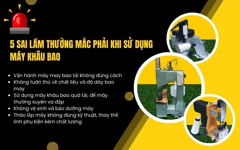 5 sai lầm thường mắc phải khi sử dụng máy khâu bao