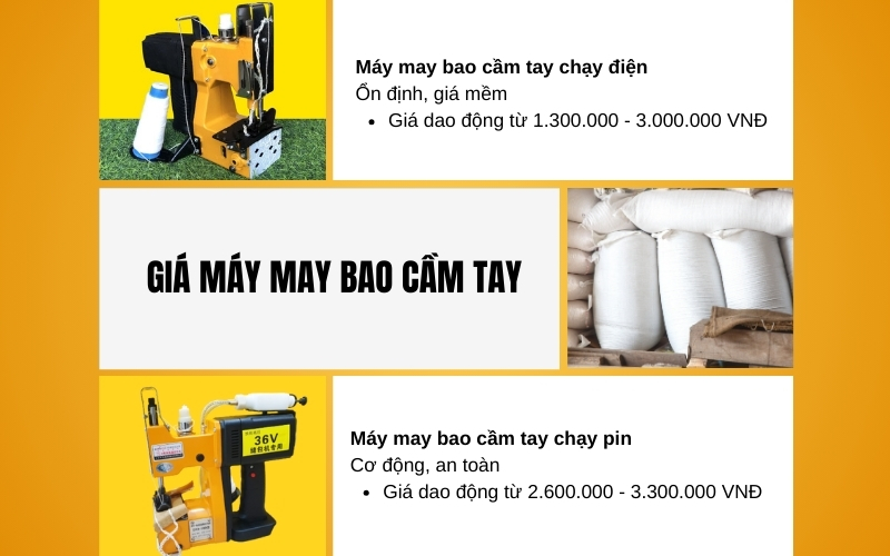 Bảng giá máy may bao cầm tay