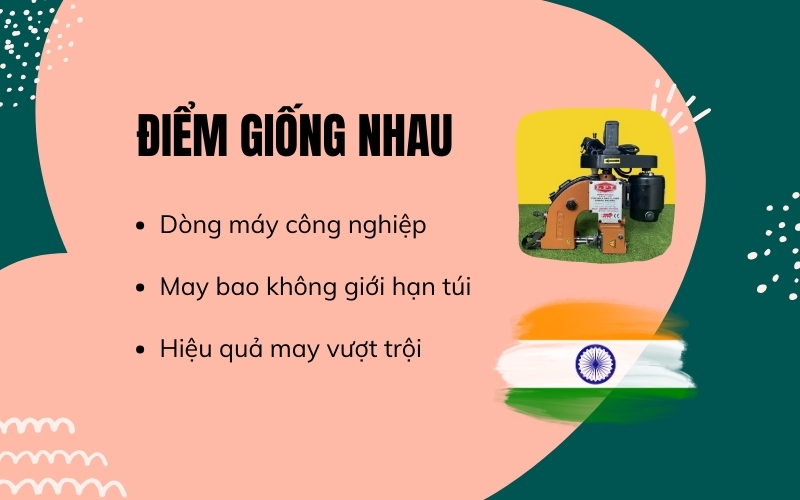 So sánh máy khâu bao công nghiệp Ấn Độ và Đài Loan?