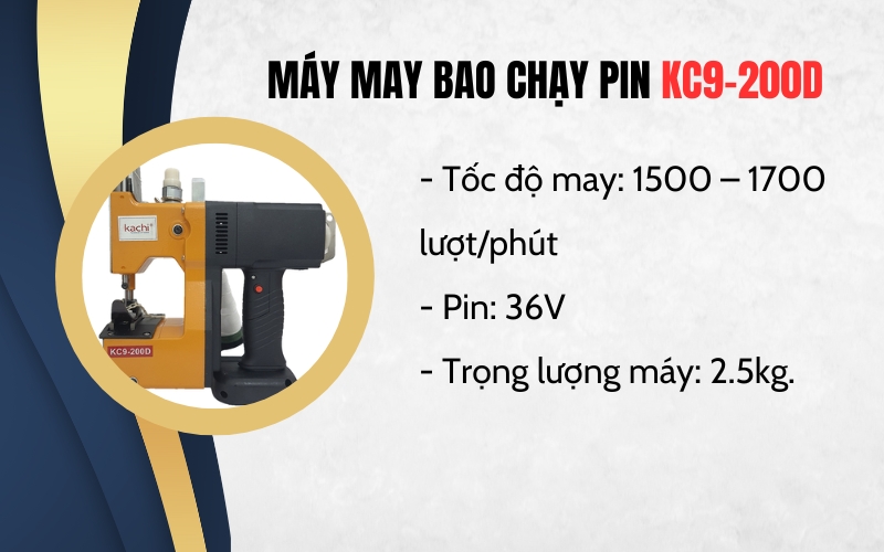 Máy may bao chạy pin KC9-200D