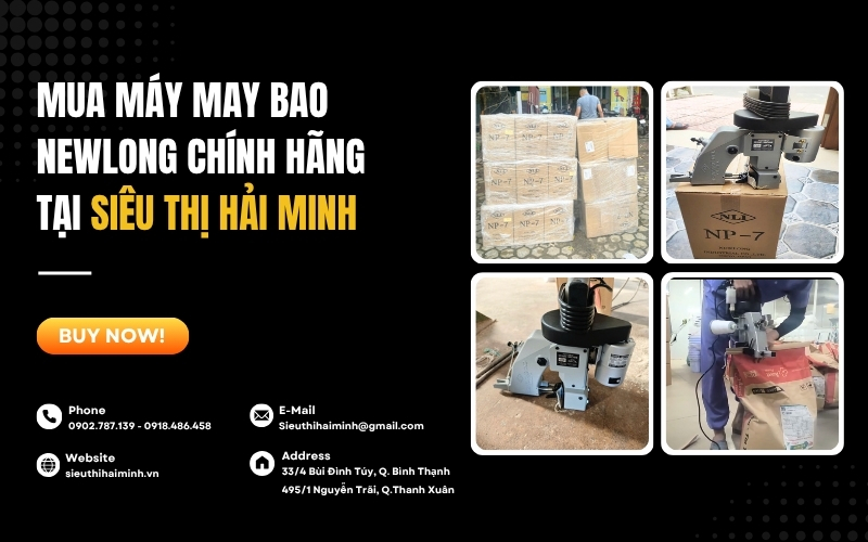 Mua máy may bao Newlong chính hãng tại siêu thị Hải Minh