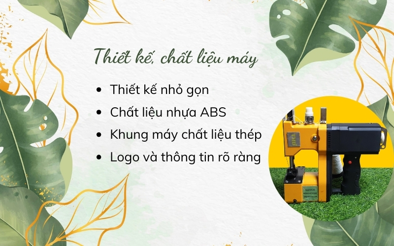 Thiết kế, chất liệu máy