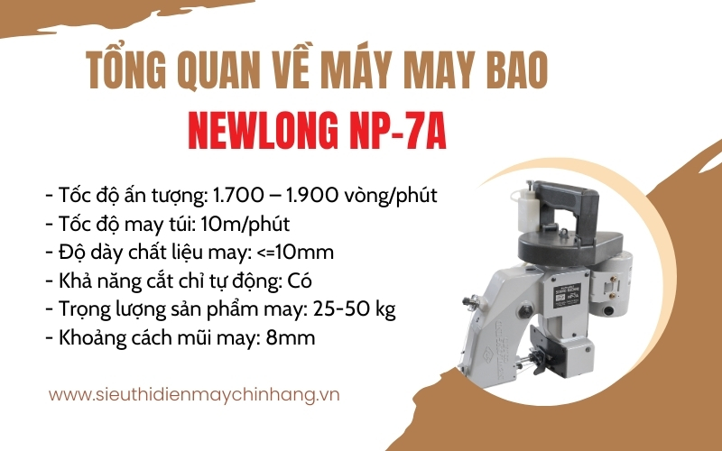 Tổng quan về máy may bao NewLong NP-7A