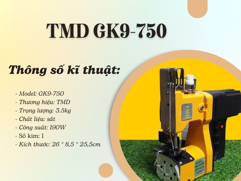 Máy may bao TMD GK9-750 (2 chỉ 1 kim)