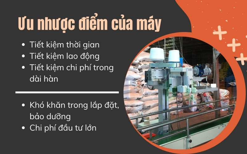 Ưu nhược điểm của máy khâu bao bì tự động