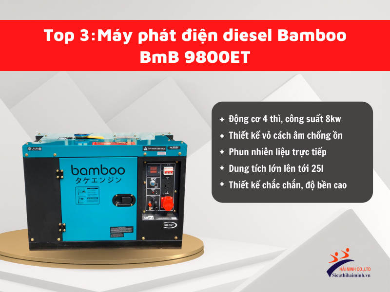 Máy phát điện diesel Bamboo BmB 9800ET