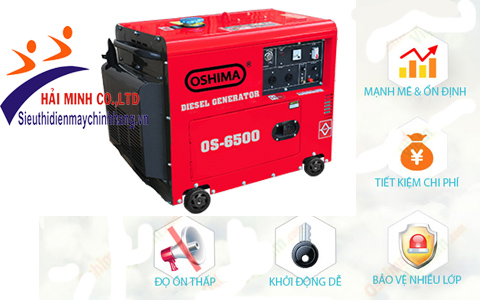  Máy phát điện diesel Oshima OS 6500 chất lượng