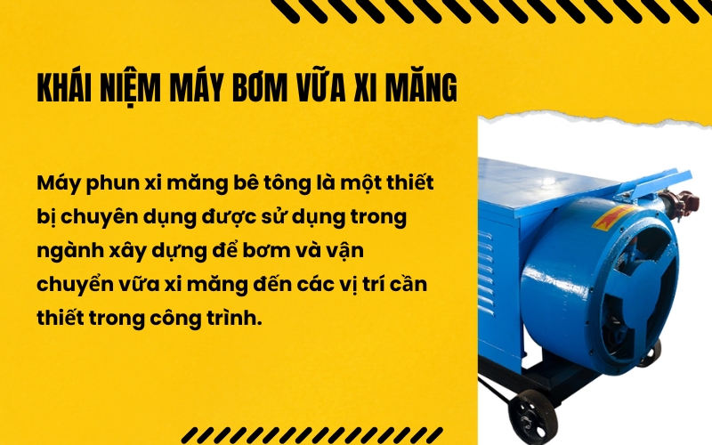 Khái niệm máy bơm vữa xi măng