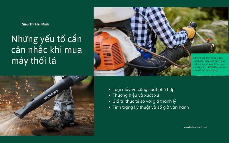 Những yếu tố cần cân nhắc khi mua máy thổi lá 