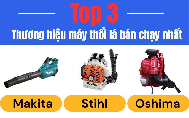 Top 3 thương hiệu máy thổi lá bán chạy nhất 2025