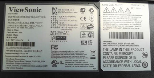 Thông số kỹ thuật của máy chiếu ViewSonic