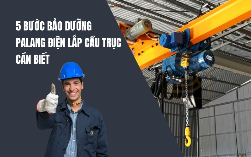 5 Bước Bảo Dưỡng Palang Điện Lắp Cầu Trục Cần Biết
