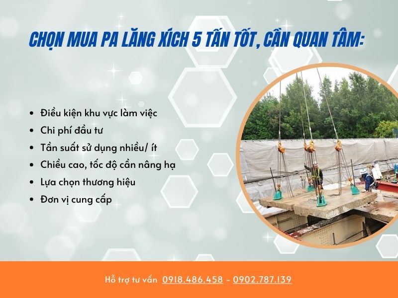 các tiêu chí để chọn mua pa lăng xích 5 tấn chất lượng