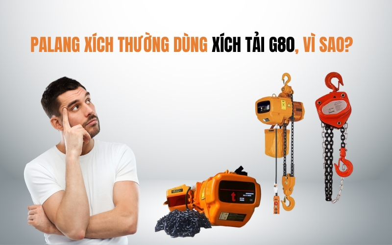  palang xích thường dùng xích tải G80, vì sao