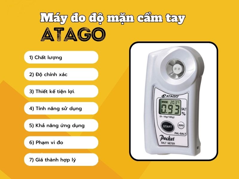chất lượng của máy đo độ mặn cầm tay Atago