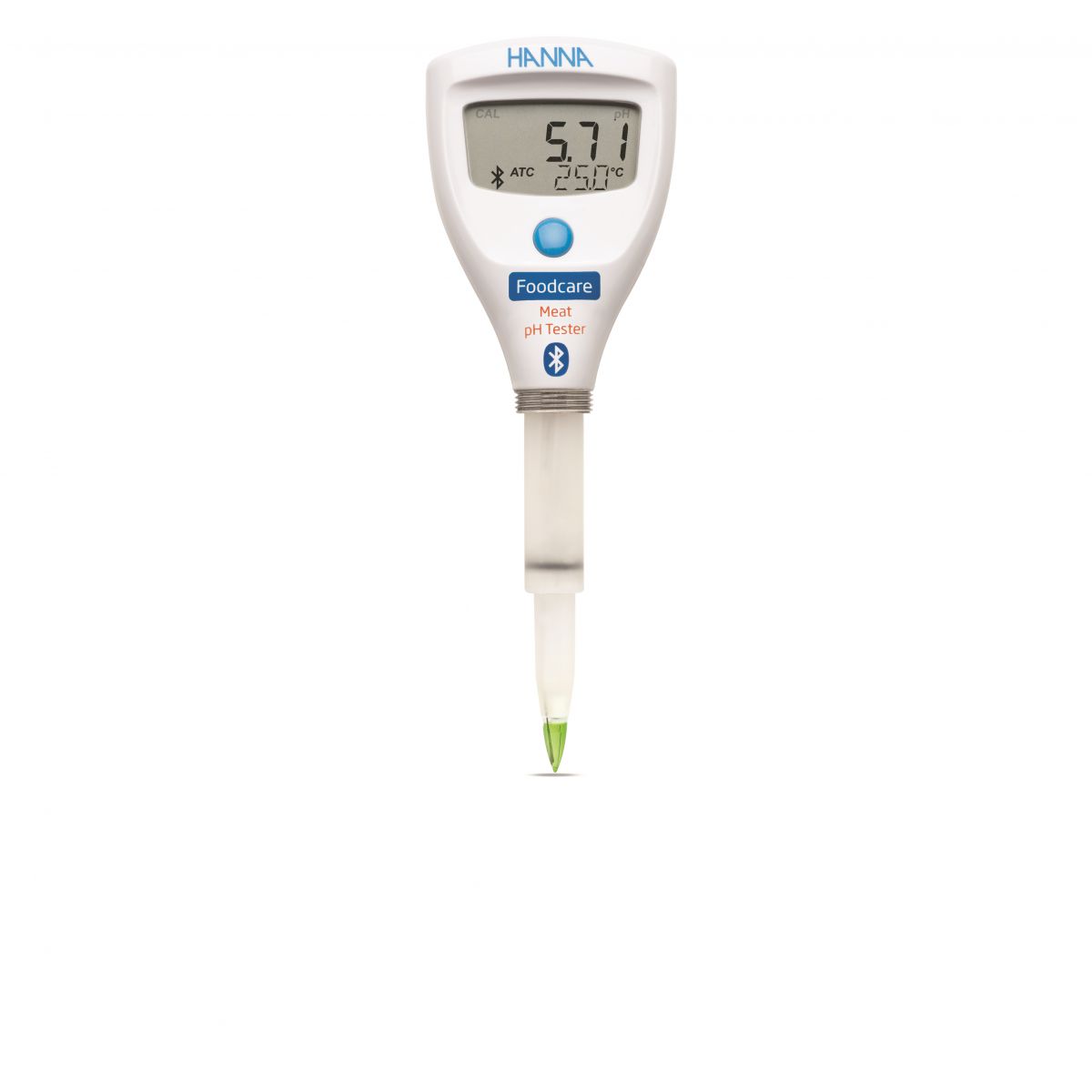 Bút đo pH/nhiệt độ HALO2 Bluetooth trong thịt và nước với thiết kế gắn lưỡi dao HI9810452 bền bỉ