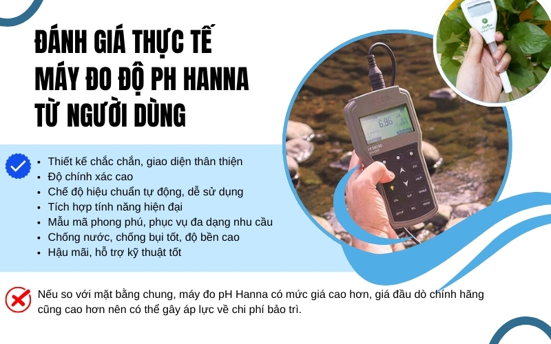 Đánh giá thực tế máy đo độ pH Hanna từ người dùng