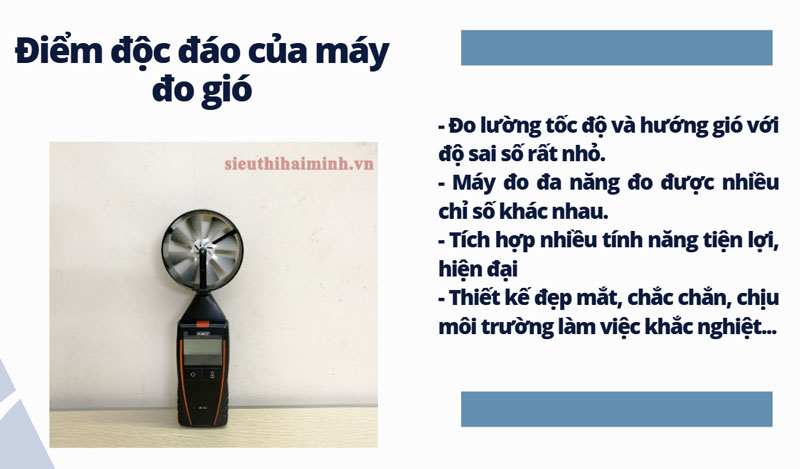 Điểm độc đáo của máy đo gió