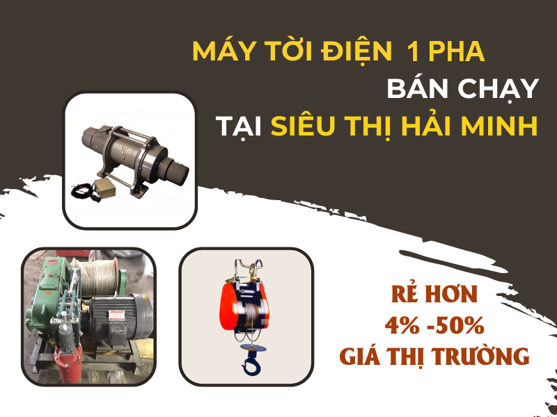 Đơn vị cung cấp máy tời điện 1 pha hàng đầu tại Việt Nam