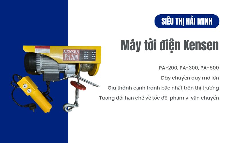 Máy tời điện Kensen PA-200, PA-300, PA-500
