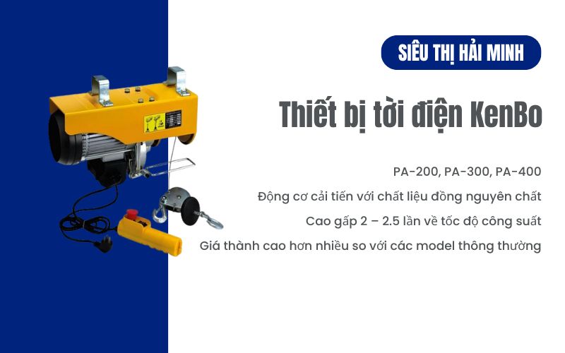 Thiết bị tời điện KenBo PA-200, PA-300, PA-400
