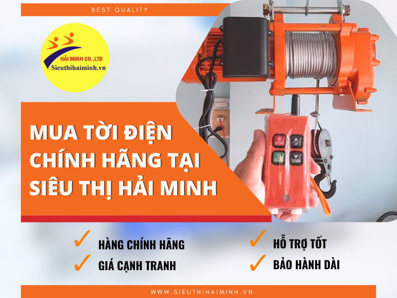 Siêu thị Hải Minh đơn vị cung cấp máy tời điện số 1 tại Việt Nam