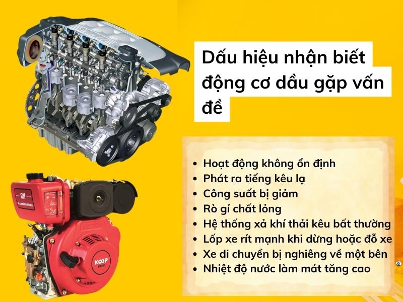 Dấu hiệu nhận biết động cơ dầu gặp vấn đề