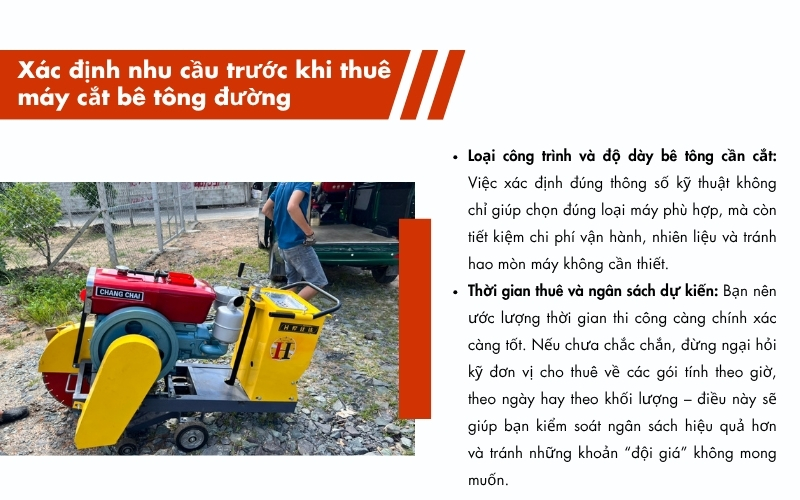 Loại công trình và độ dày bê tông cần cắt